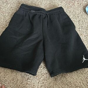 Like New YL Black Jordan Sweatpant material shorts